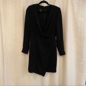 Mango long sleeve black dress